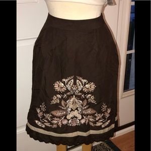 Ann Taylor Loft embroidered skirt 2